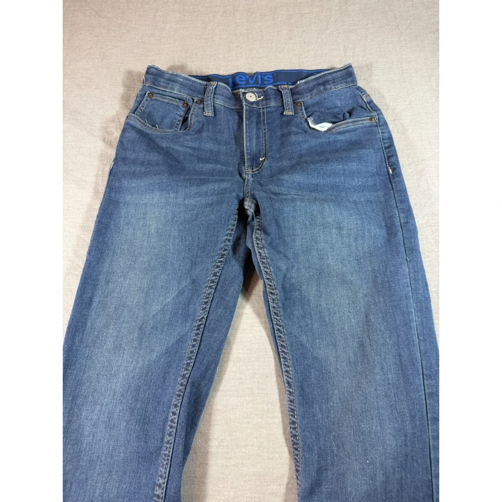 Levi's 502 Taper Jeans Boys 16 Reg Blue Excellent Stretch Medium Wash Denim